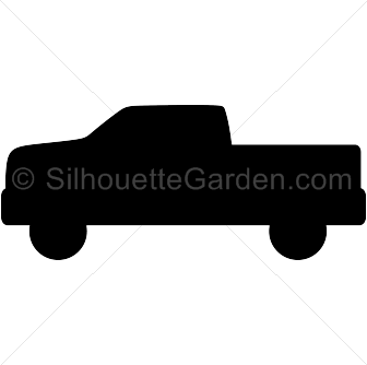 Pickup Truck Silhouette Clip Art - KibrisPDR