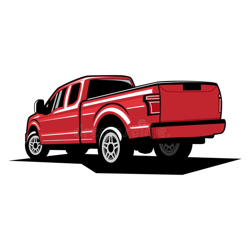 Detail Pickup Truck Silhouette Clip Art Nomer 16