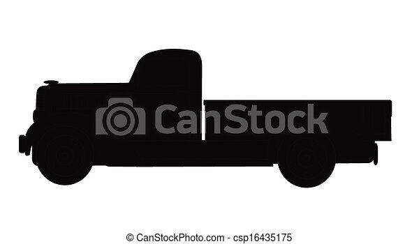 Detail Pickup Truck Silhouette Clip Art Nomer 21