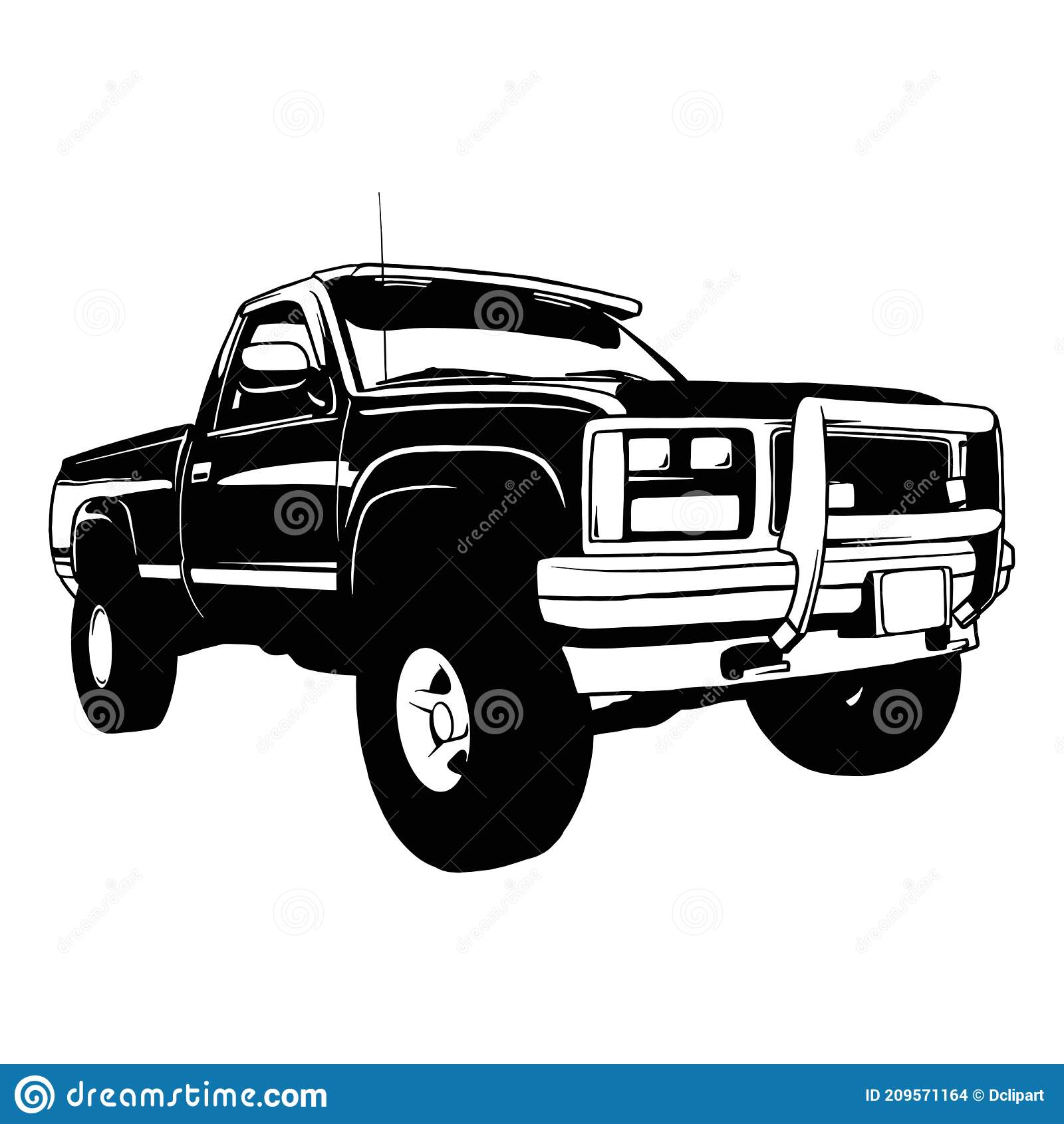 Detail Pickup Truck Silhouette Clip Art Nomer 49