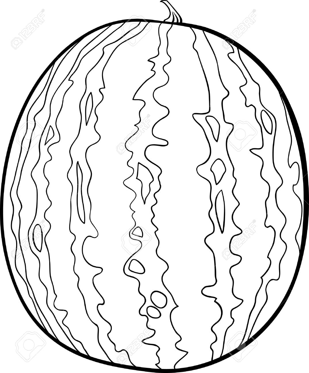 Detail Melon Clipart Black And White Nomer 6