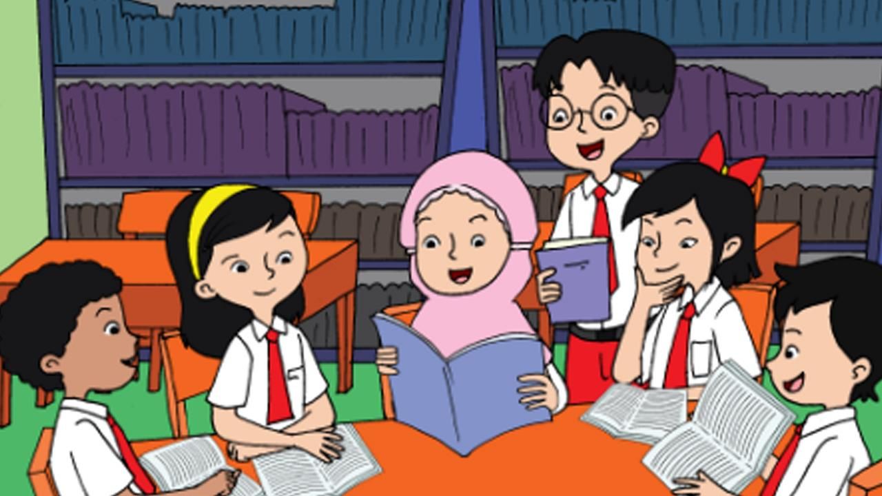 Detail Membaca Buku Di Perpustakaan Kartun Nomer 4