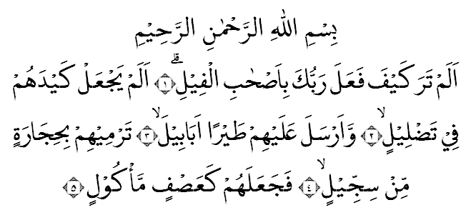 Detail Membaca Surat Al Fiil Nomer 11