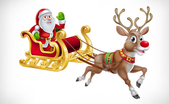 Detail Pics Of Santa Claus And His Reindeer Nomer 17