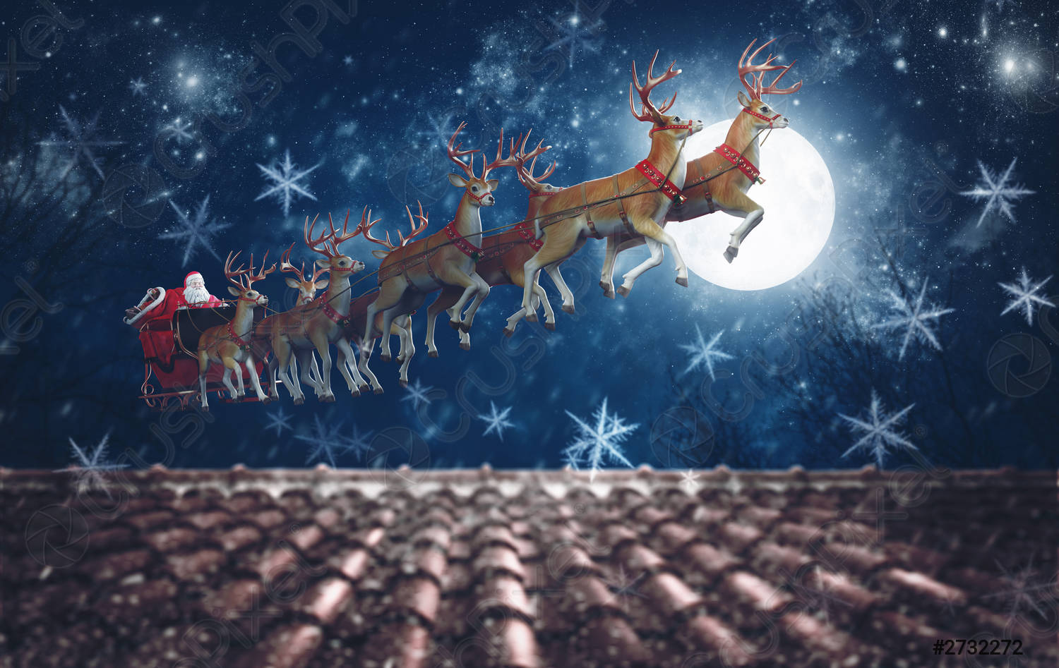 Detail Pics Of Santa Claus And His Reindeer Nomer 19