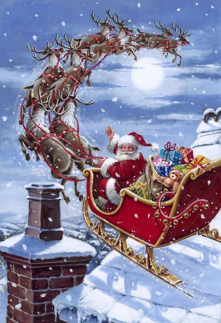 Detail Pics Of Santa Claus And His Reindeer Nomer 42