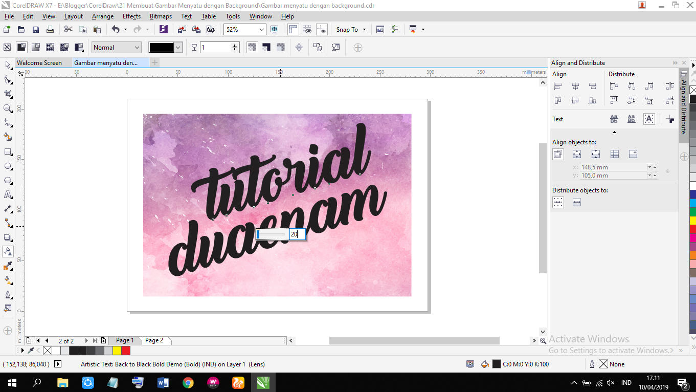 Detail Membuat Background Menarik Dengan Coreldraw Nomer 12