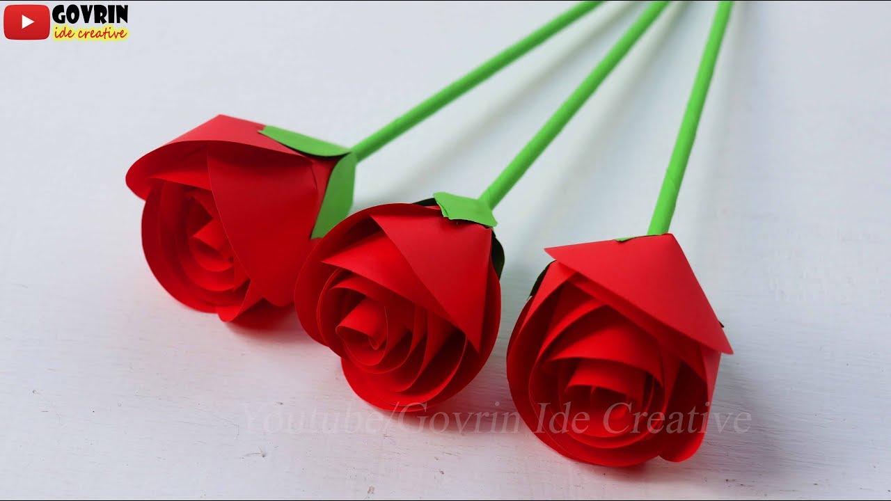 Detail Membuat Bunga Mawar Dari Kertas Origami Nomer 2