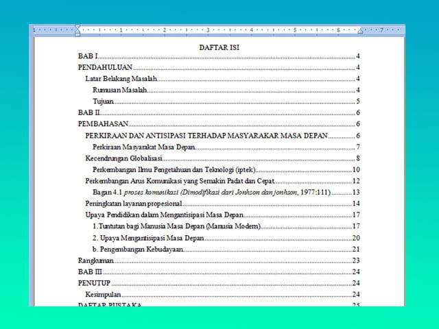 Detail Membuat Daftar Isi Dan Daftar Gambar Otomatis Word Nomer 34