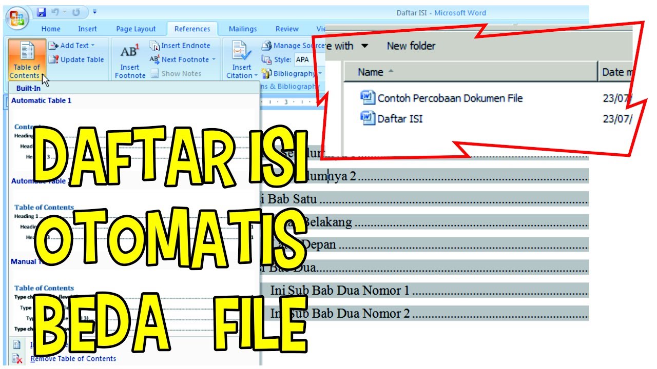 Detail Membuat Daftar Isi Dan Daftar Gambar Otomatis Word Nomer 43