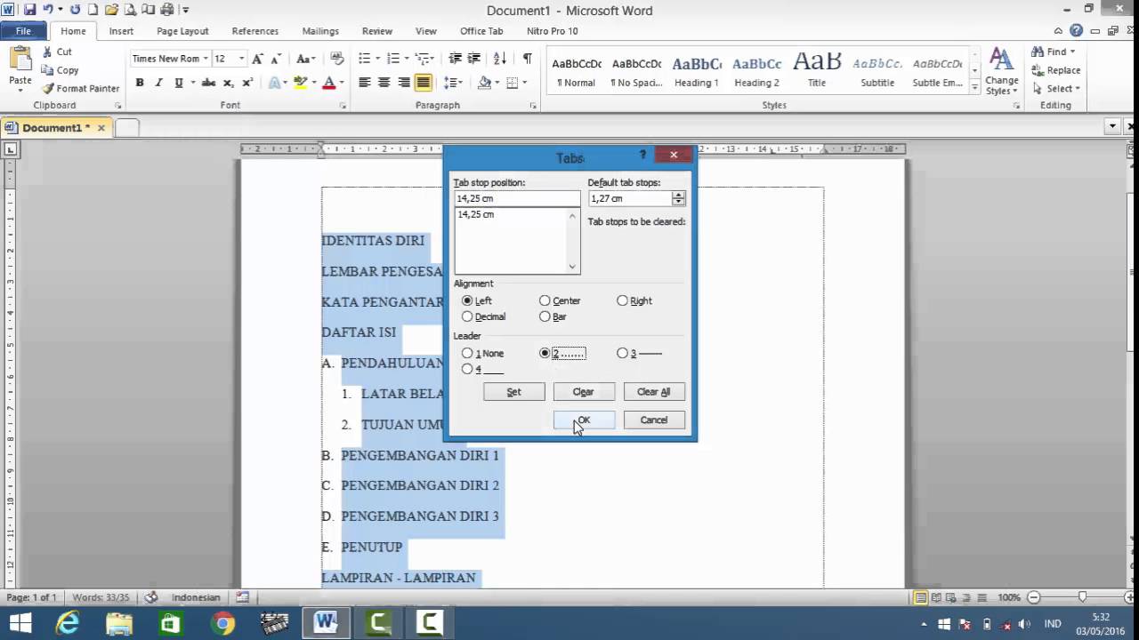 Detail Membuat Daftar Isi Dan Daftar Gambar Otomatis Word Nomer 46