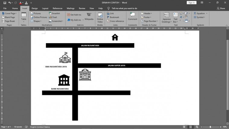 Detail Membuat Denah Lokasi Undangan Dengan Microsoft Word Nomer 21