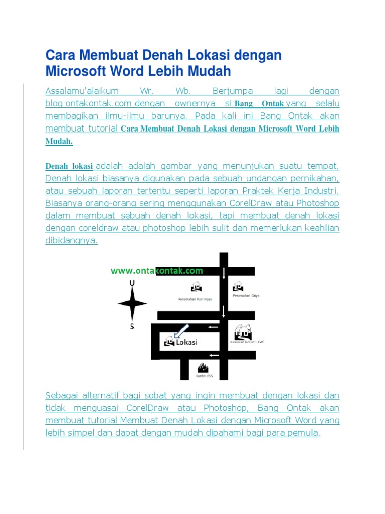 Detail Membuat Denah Lokasi Undangan Dengan Microsoft Word Nomer 55