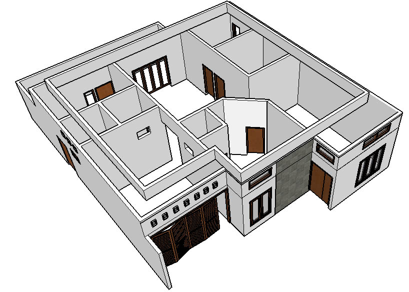 Detail Membuat Desain Rumah Dengan Sketchup Nomer 34