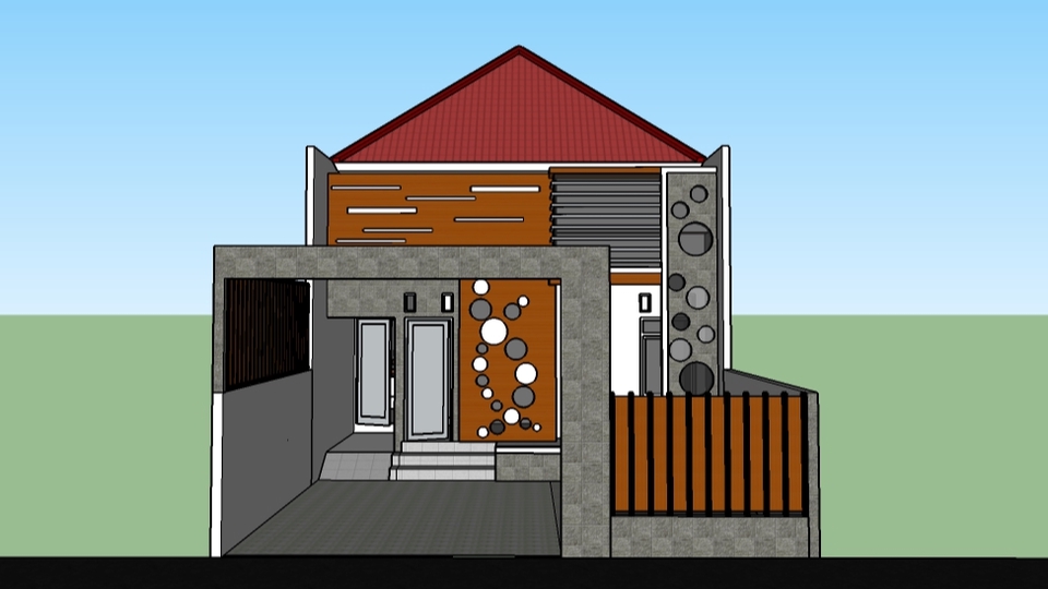 Detail Membuat Desain Rumah Dengan Sketchup Nomer 38