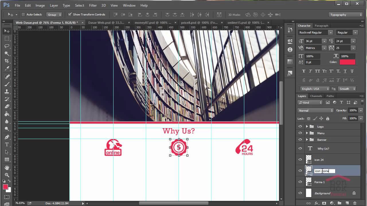 Detail Membuat Desain Web Menggunakan Photoshop Nomer 6