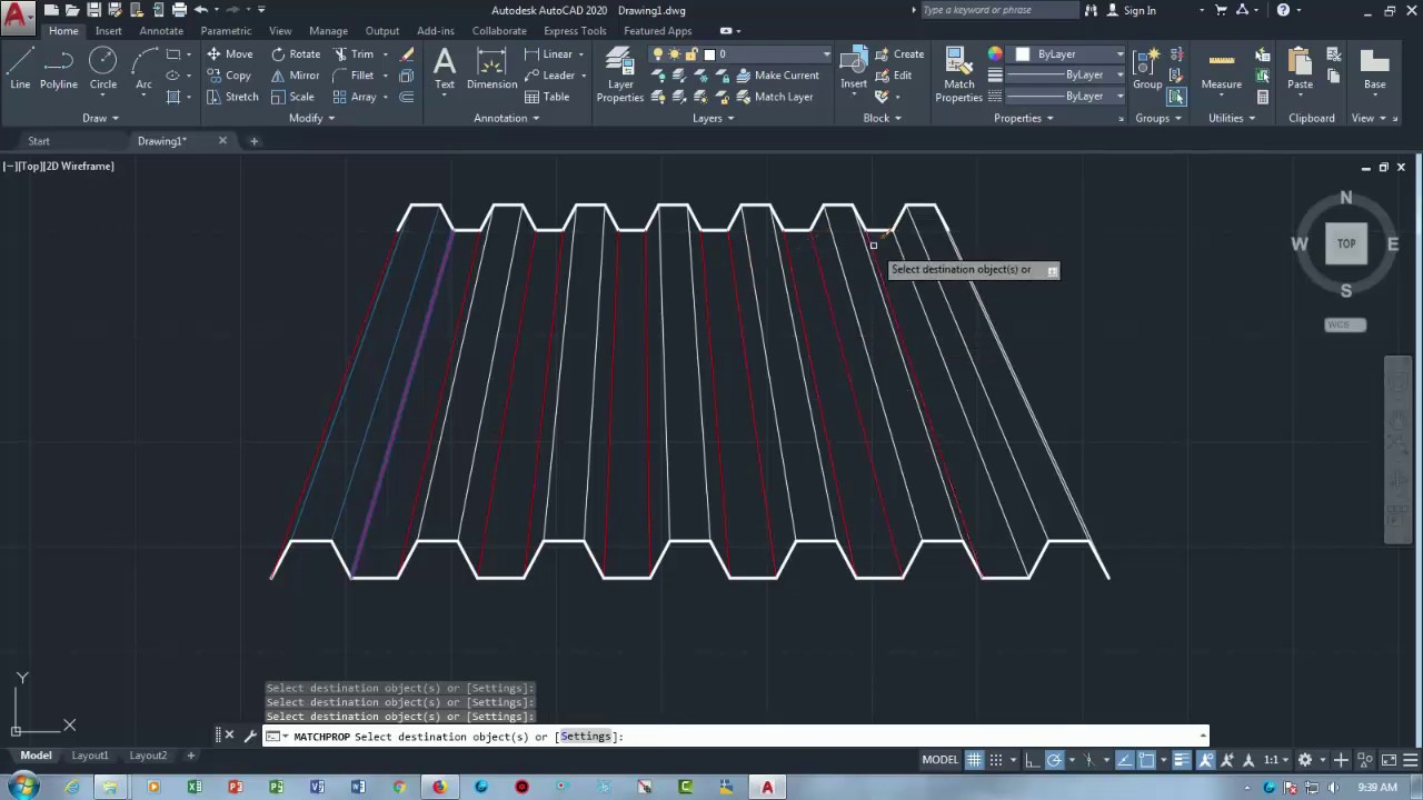 Detail Membuat Gambar Atap Seng Pada Autocad Nomer 11