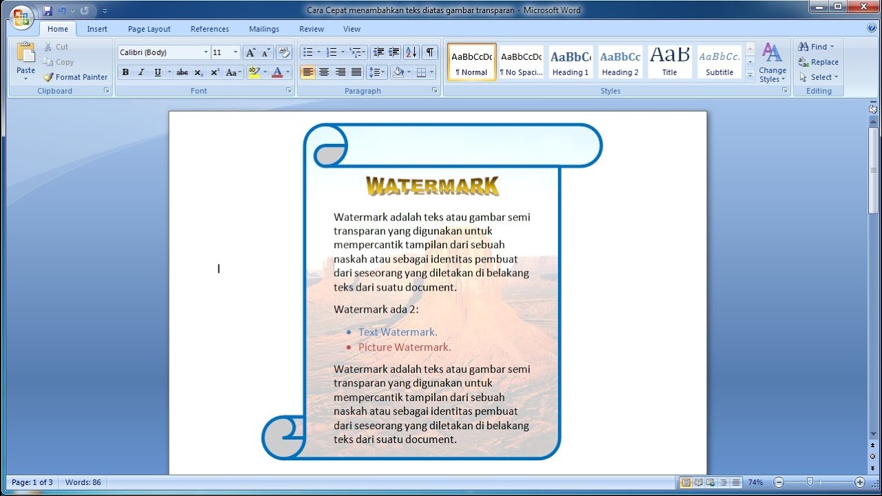 Detail Membuat Gambar Dengan Ms Word Nomer 31