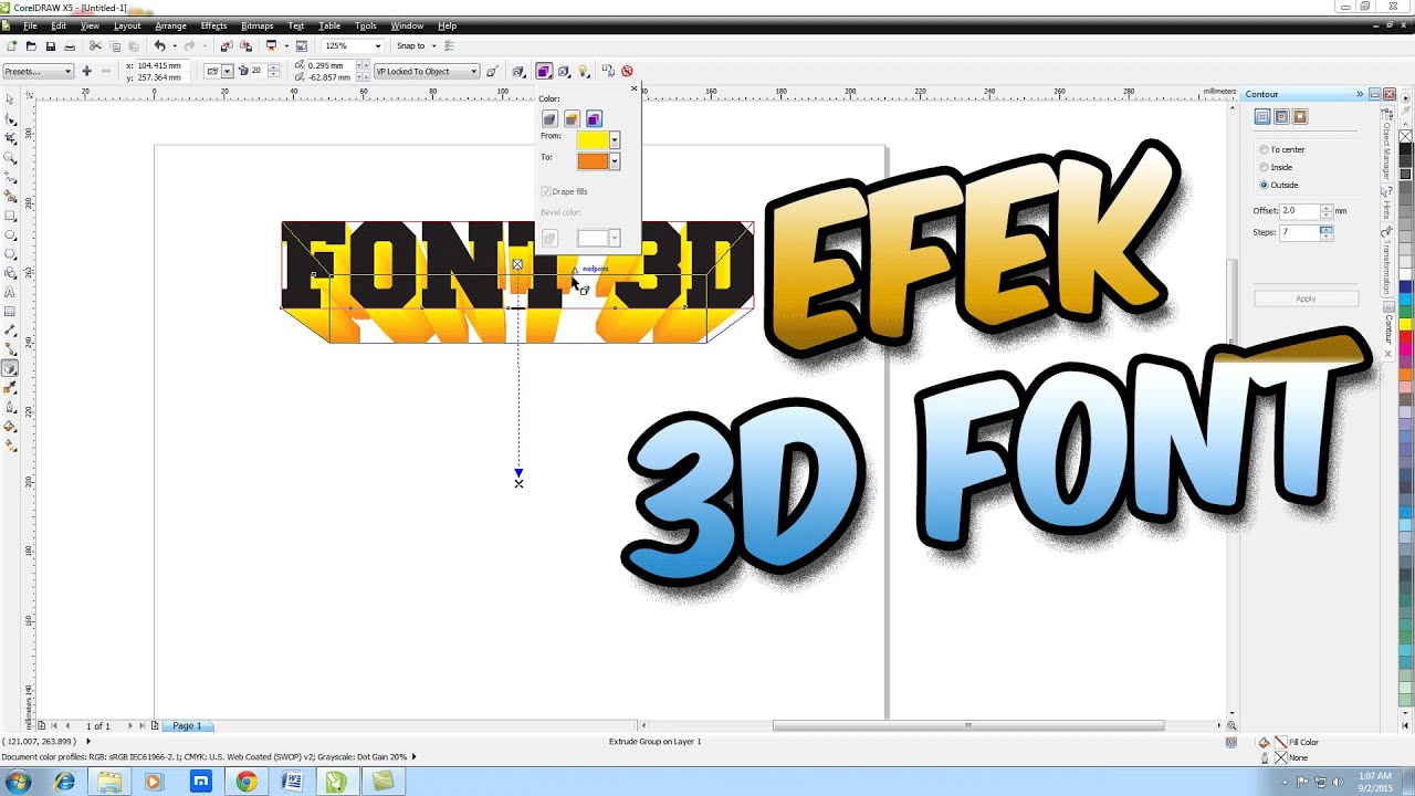 Detail Membuat Gambar Menjadi 3 D Di Corel Nomer 11