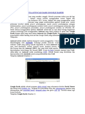 Detail Membuat Gambar Peta Dari Google Earth Ke Autocad Nomer 24