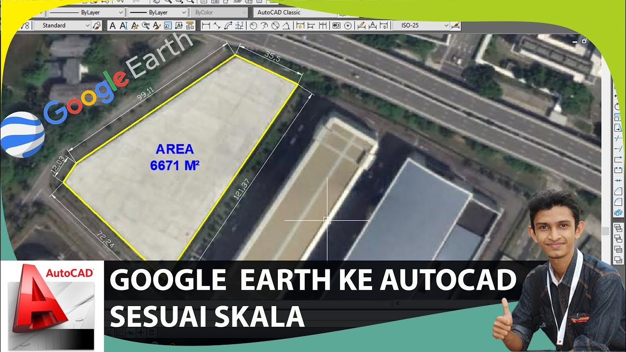 Detail Membuat Gambar Peta Dari Google Earth Ke Autocad Nomer 6