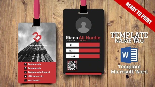 Detail Membuat Name Tag Di Word Nomer 19