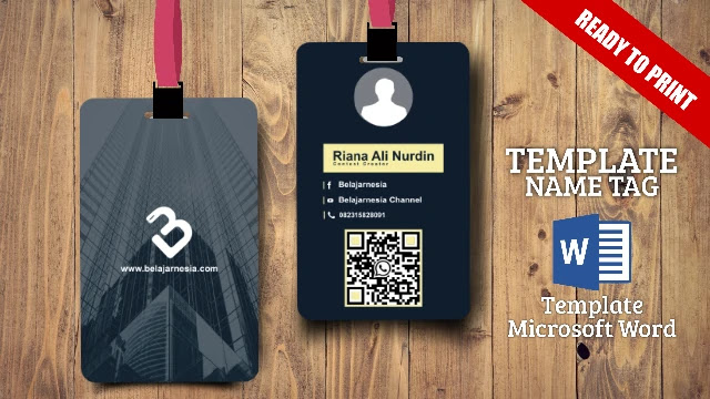 Detail Membuat Name Tag Di Word Nomer 25