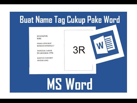 Detail Membuat Name Tag Di Word Nomer 9