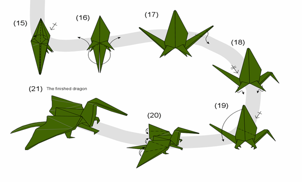 Detail Membuat Origami Naga Nomer 15