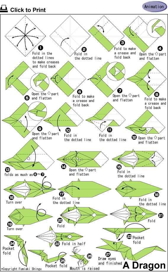 Detail Membuat Origami Naga Nomer 4