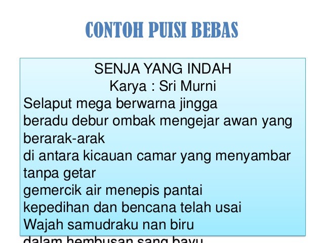 Detail Membuat Puisi Bebas Nomer 7