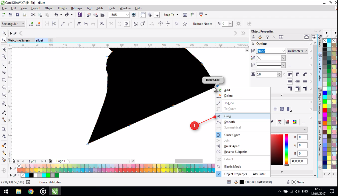 Detail Membuat Siluet Dengan Corel Nomer 19