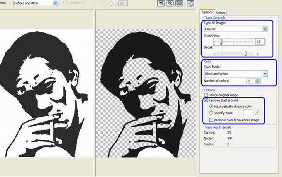 Detail Membuat Siluet Dengan Corel Nomer 32
