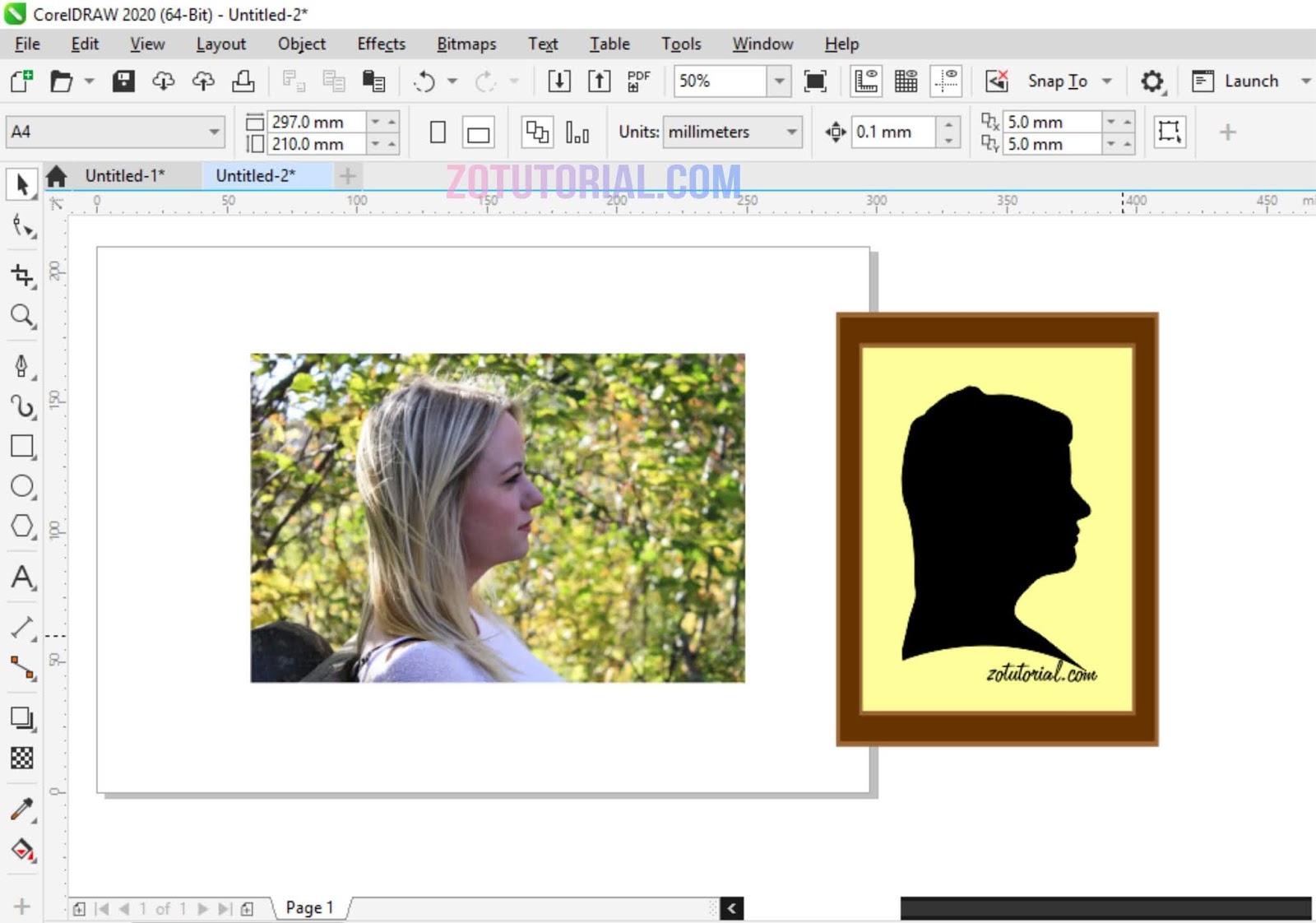 Detail Membuat Siluet Dengan Corel Nomer 37