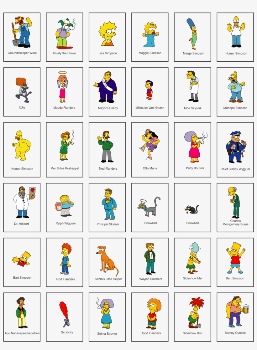 Detail Pics Of The Simpsons Characters Nomer 25