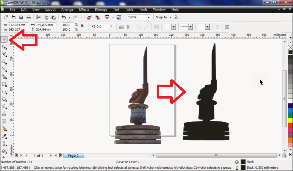 Detail Membuat Siluet Dengan Corel Nomer 47