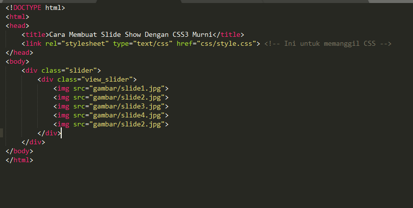 Detail Membuat Slide Gambar Di Html Nomer 39