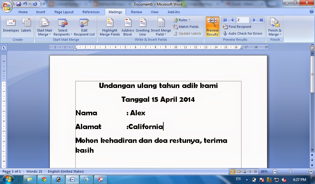 Detail Membuat Surat Dengan Mail Merge Nomer 14