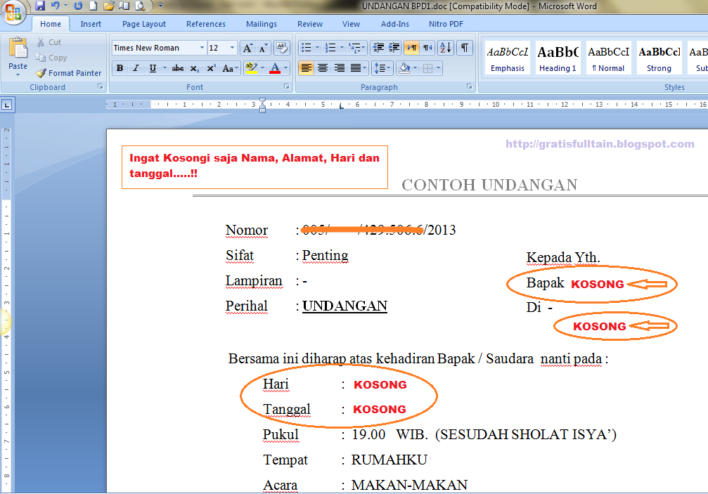 Detail Membuat Surat Dengan Mail Merge Nomer 25