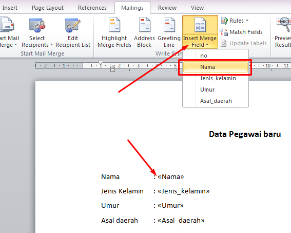 Detail Membuat Surat Dengan Mail Merge Nomer 28