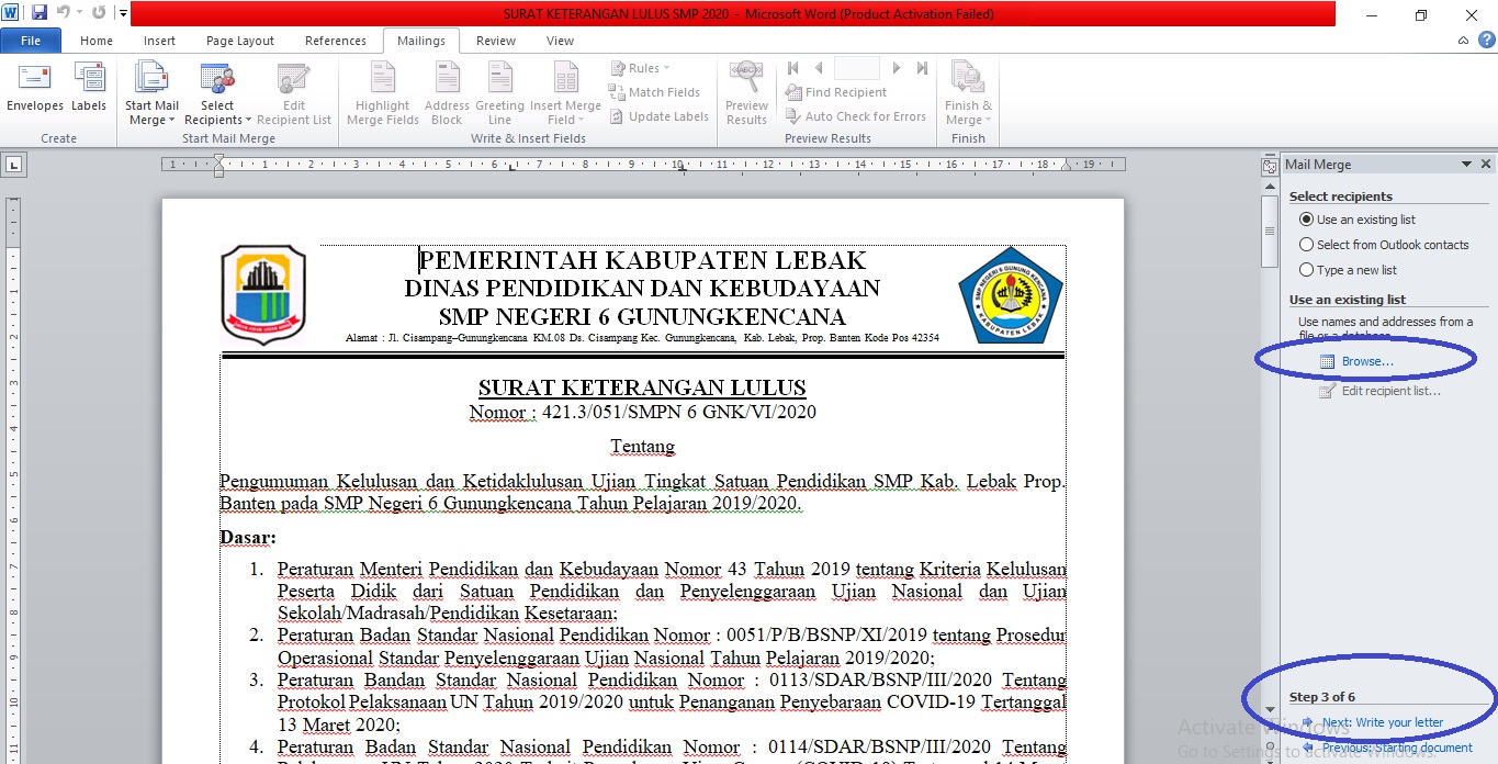 Detail Membuat Surat Dengan Mail Merge Nomer 41