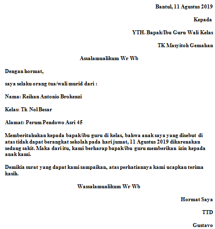 Detail Membuat Surat Izin Sakit Nomer 16