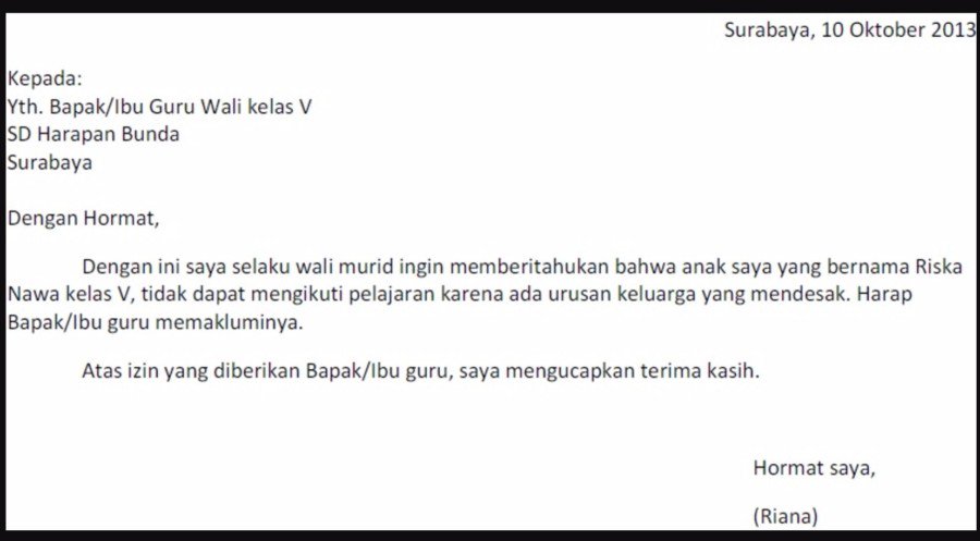 Detail Membuat Surat Izin Sekolah Nomer 23