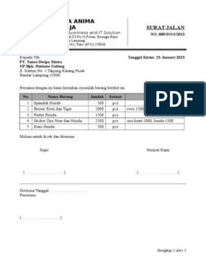 Detail Membuat Surat Jalan Nomer 48