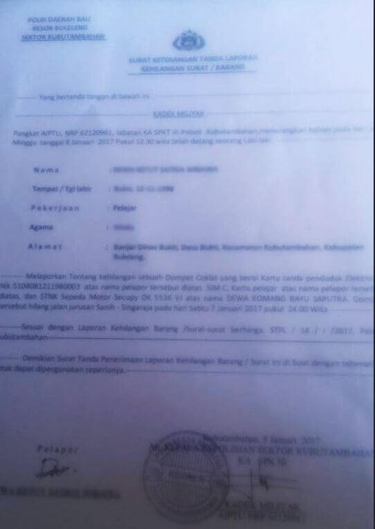 Detail Membuat Surat Kehilangan Atm Nomer 13