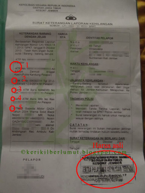 Detail Membuat Surat Kehilangan Atm Nomer 48