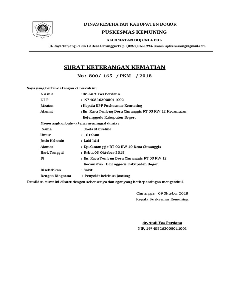 Detail Membuat Surat Kematian Nomer 39