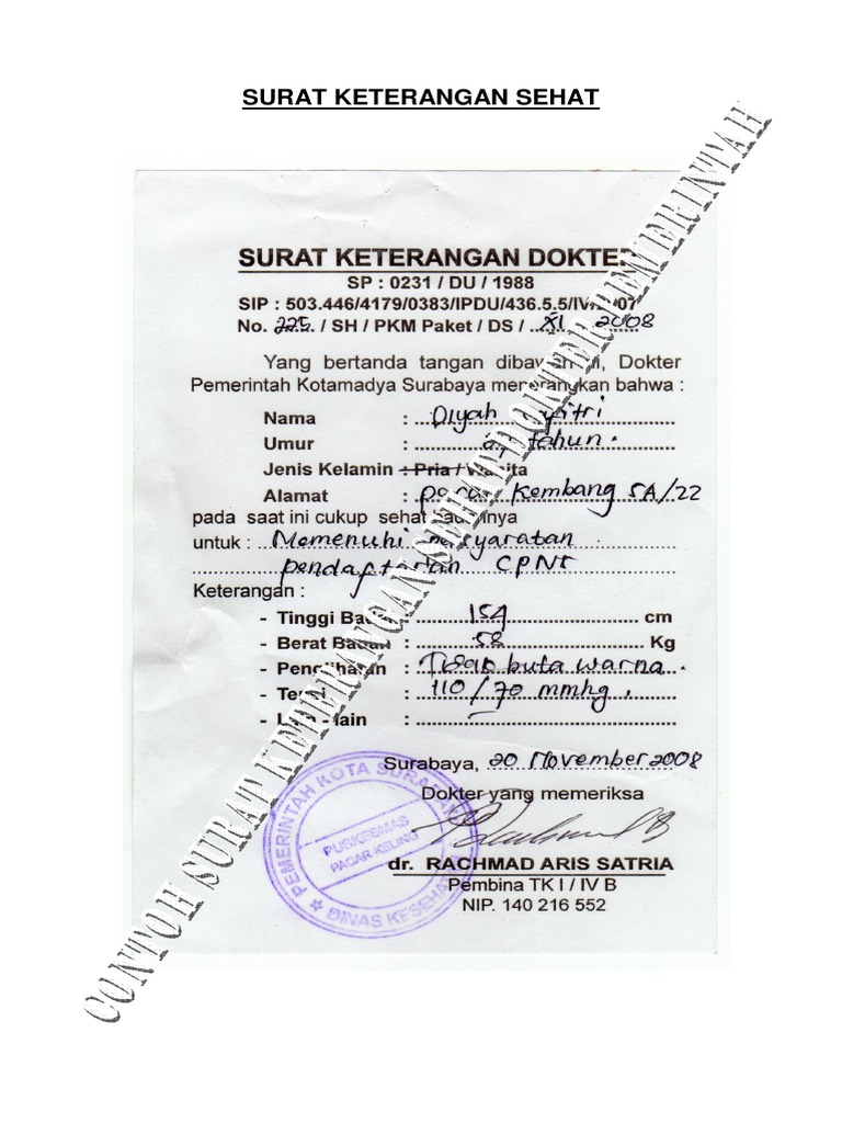 Detail Membuat Surat Kesehatan Nomer 24