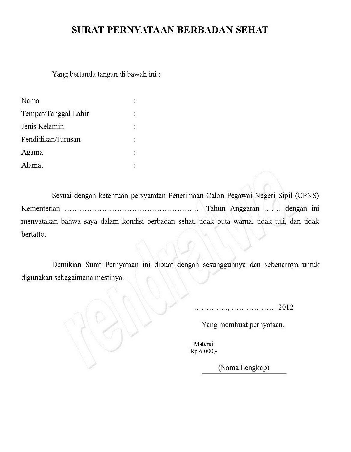 Detail Membuat Surat Kesehatan Nomer 38