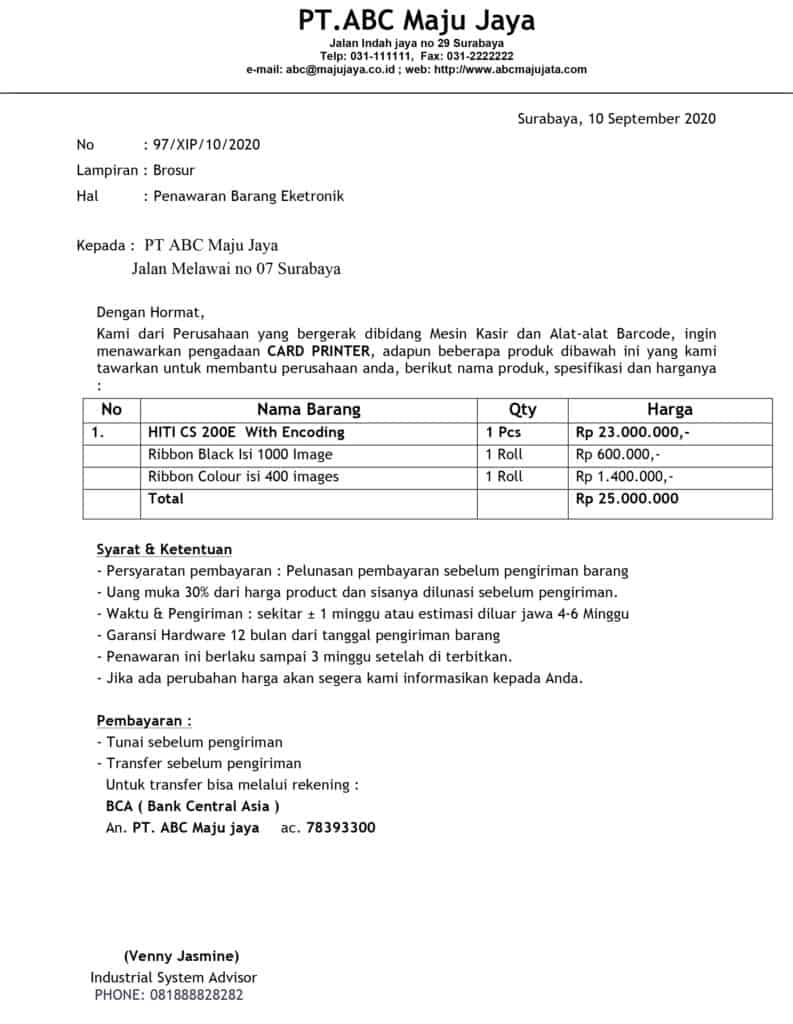 Detail Membuat Surat Penawaran Nomer 44